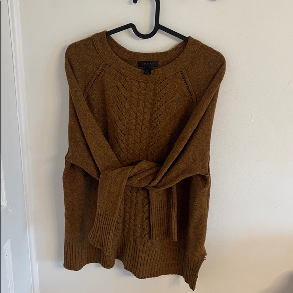 J. Crew Mustard Brown soft 100% wool Crew Neck Sweater size XL - Picture 10 of 10